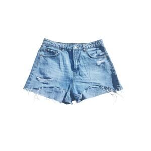 Wild Fable Rough Hem Distressed Ripped Hot Pants Hight Rise Denim Shorts Sz 9